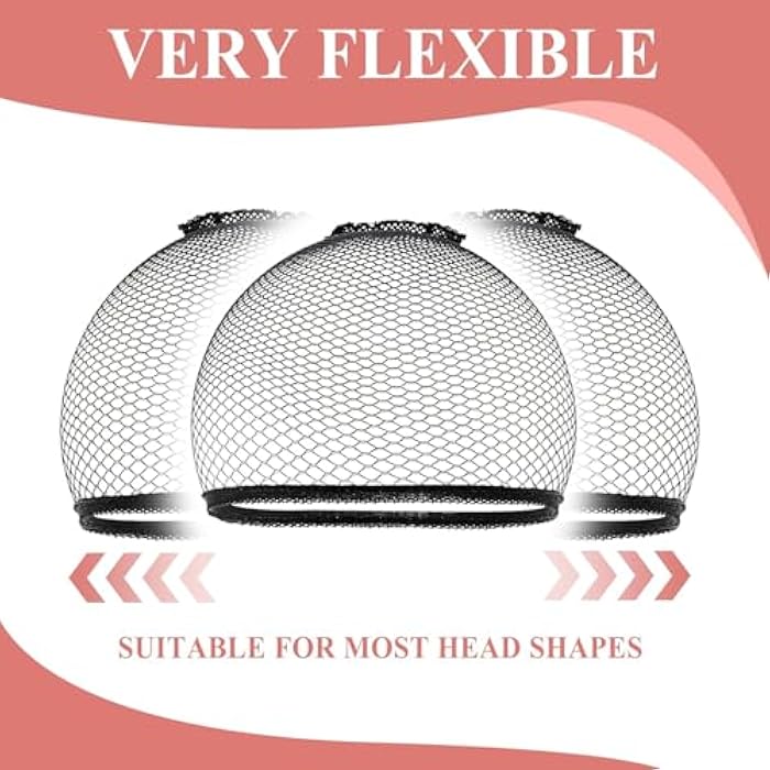Wig Caps Closed End Fishnet Hair Mesh Net Stocking Non Slip Weaving Hair Net Liner Stretchy Nylon Weaving Caps Stretchable -BLACK-1PC - Image 2